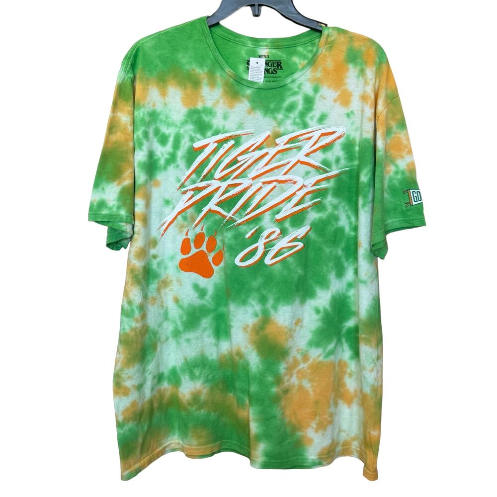 New ~ STRANGER THINGS ~Men's Tiger Pride 86 Tie Dye Tee Size 2X SALE